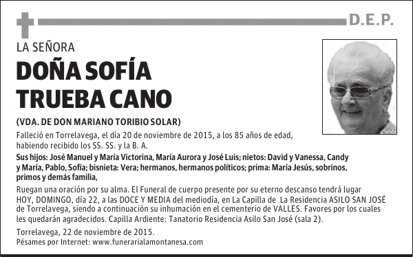 Doña Sofía Trueba Cano