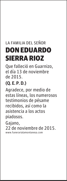 DON EDUARDO SIERRA RIOZ