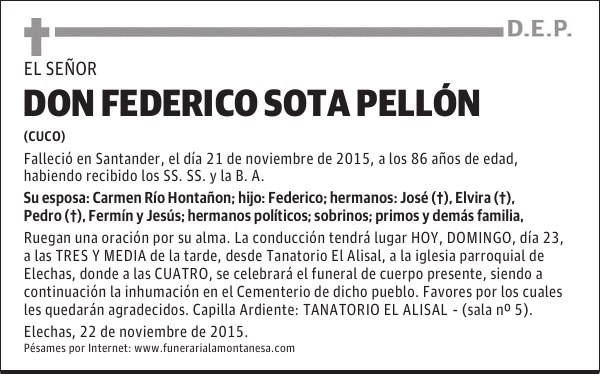 Don Federico Sota Pellón