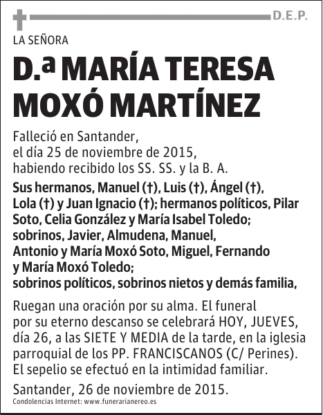María Teresa Moxó Martínez