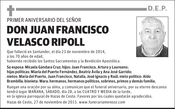 Juan Francisco Velasco Ripoll