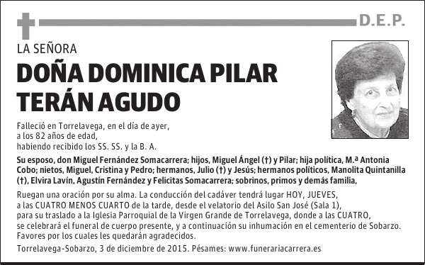 Dominica Pilar Terán Agudo