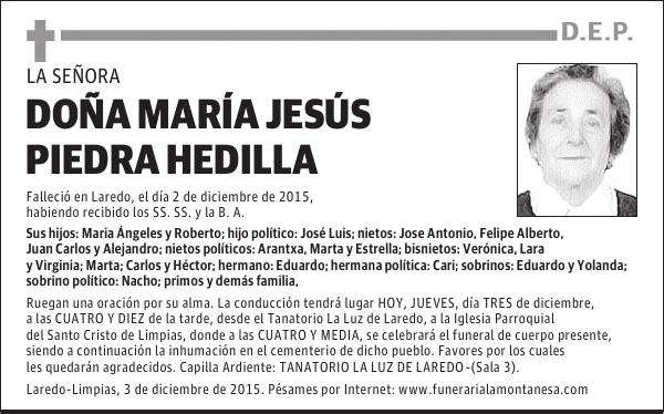 Maria Jesús Piedra Hedilla