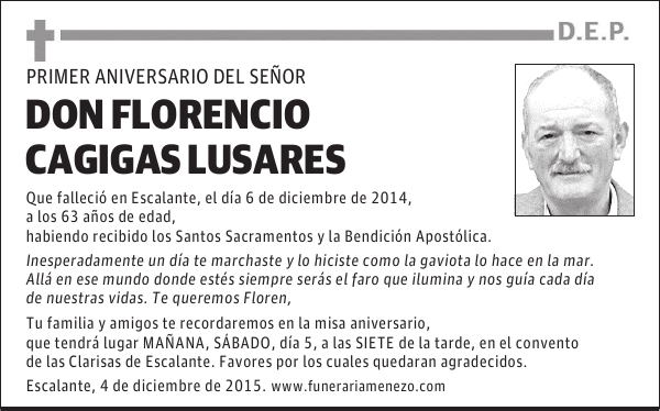 Florencio Cagigas Lusares
