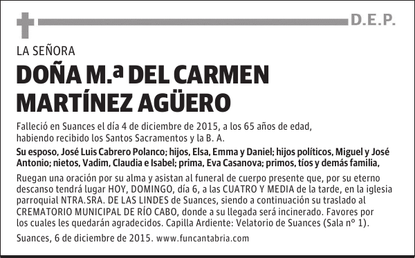 Ma del Carmen Martínez Agüero