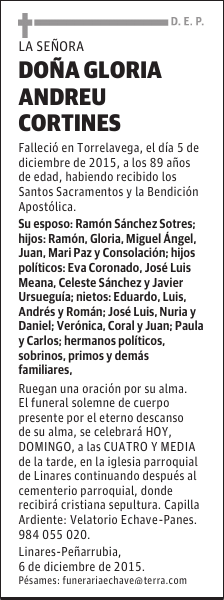 GLORIA ANDREU CORTINES