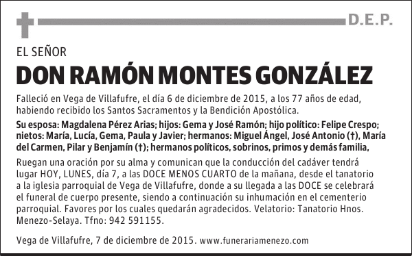 RAMÓN MONTES GONZÁLEZ