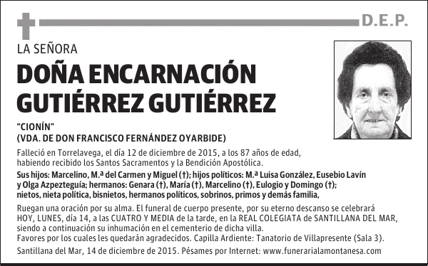 Encarnación Gutiérrez Gutiérrez