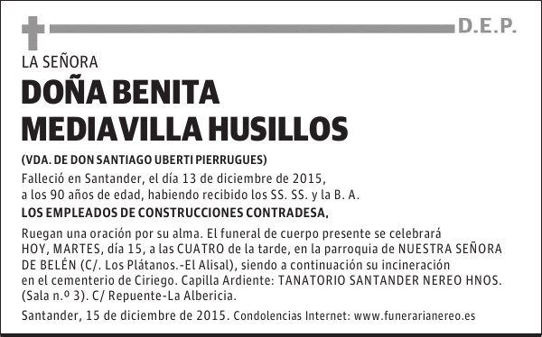 Benita Mediavilla Husillos
