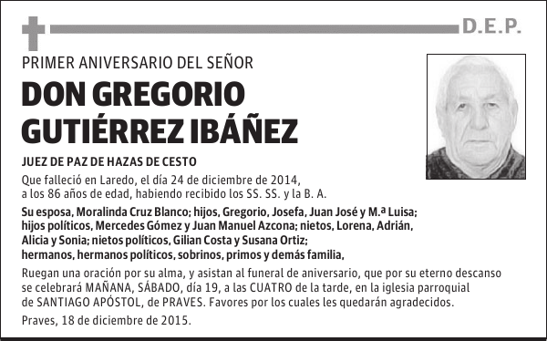Gregorio Gutierrez Ibañez