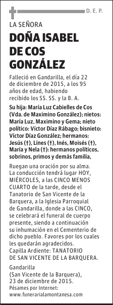 Isabel de Cos GonzÃ¡lez