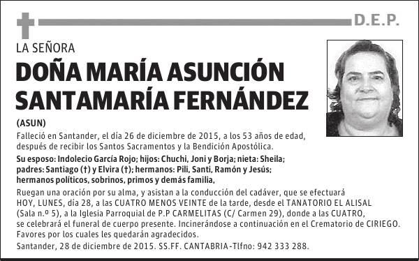 MarÃ­a AsunciÃ³n SantamarÃ­a FernÃ¡ndez