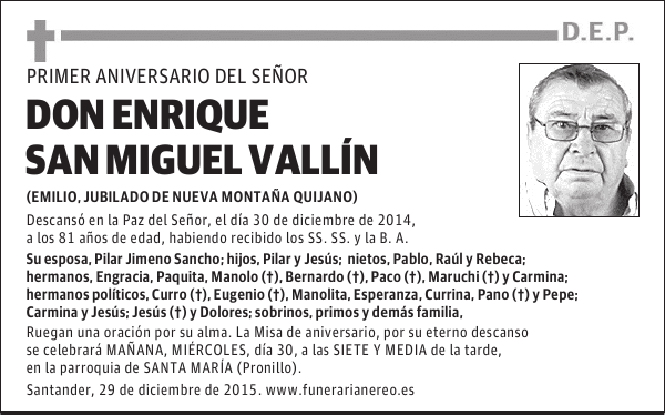 Enrique San Miguel Vallín