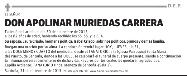 Apolinar Muriedas Carrera