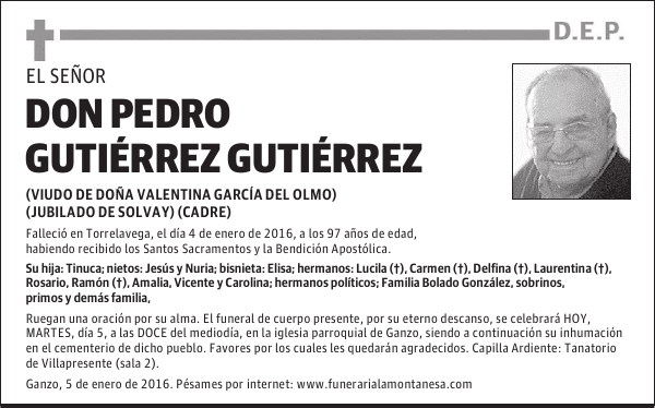 Pedro Gutiérrez Gutiérrez