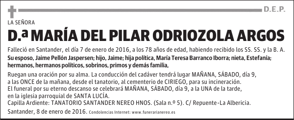 María del Pilar Odriozola Argos