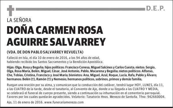 Carmen Rosa Aguirre Salvarrey