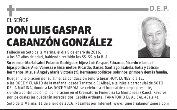 Luis Gaspar Cabanzón González