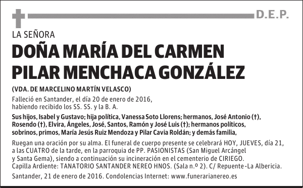 María del Carmen Pilar Menchaca González