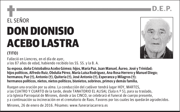 Dionisio Acebo Lastra