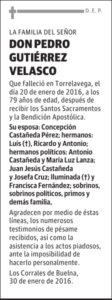 PEDRO GUTIÉRREZ VELASCO