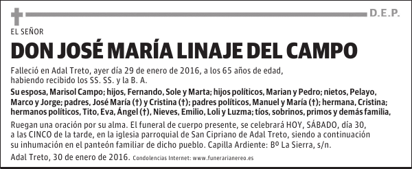 JOSE MARIA LINAJE DEL CAMPO