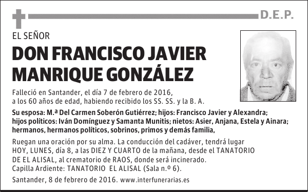 Francisco Javier Manrique González