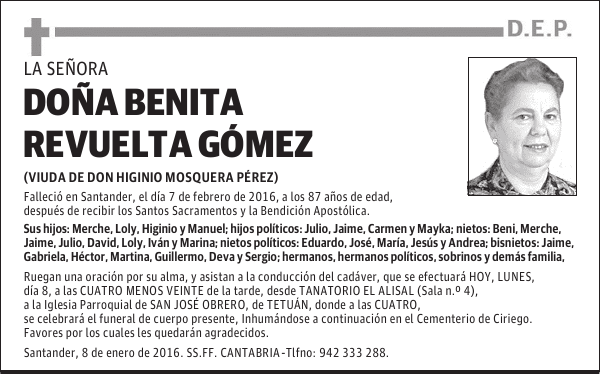 Benita Revuelta Gómez