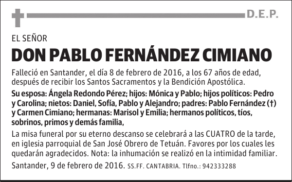 PABLO FERNÁNDEZ CIMIANO