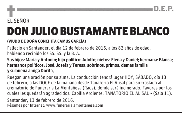 Julio Bustamante Blanco