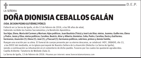 Dionisia Ceballos Galán