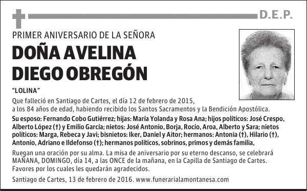 Avelina Diego Obregón