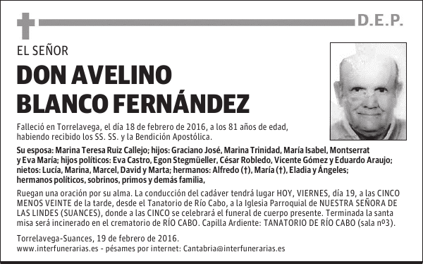 DON AVELINO BLANCO FERNÁNDEZ
