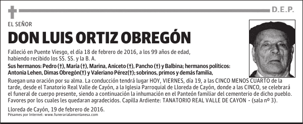 DON LUIS ORTIZ OBREGON