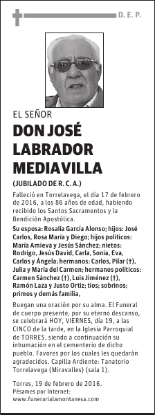 DON JOSÉ LABRADOR MEDIAVILLA