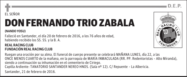 DON FERNANDO TRIO ZABALA