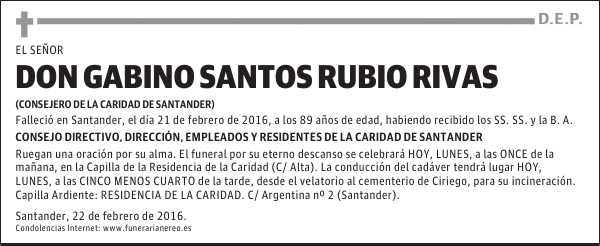 DON GABINO SANTOS RUBIO RIVAS
