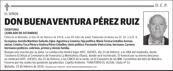 Don Buenaventura Pérez Ruiz