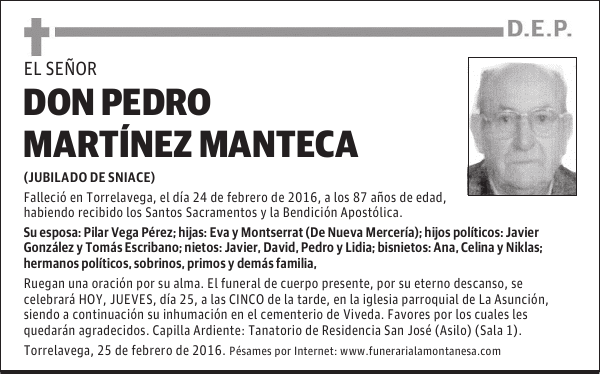 Don Pedro Martínez Manteca