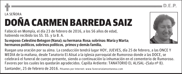Doña Carmen Barreda Saiz