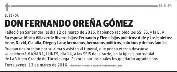 Don Fernando Oreña Gómez
