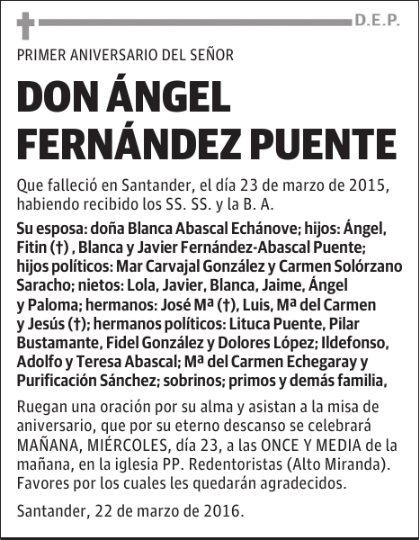 DON ÁNGEL FERNÁNDEZ PUENTE