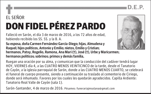 DON FIDEL PÉREZ PARDO