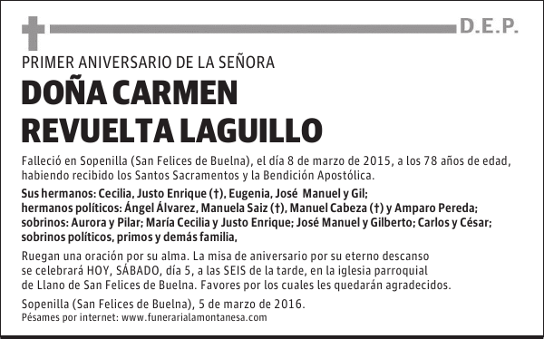 Doña Carmen Revuelta Laguillo