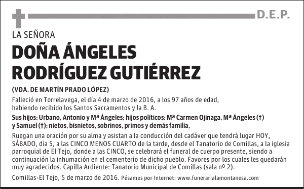 Dª. ÁNGELES RODRÍGUEZ GUTIÉRREZ