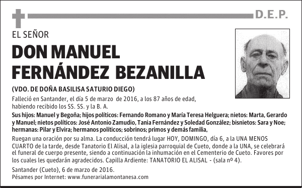 Don Manuel Fernández Bezanilla