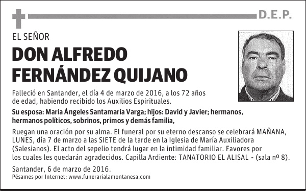 Don Alfredo Fernández Quijano