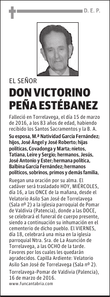 Don Victorino Peña Estébanez
