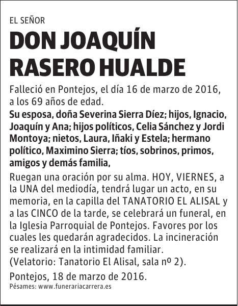 DON JOAQUÍN RASERO HUALDE