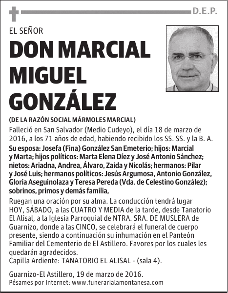 Don Marcial Miguel González
